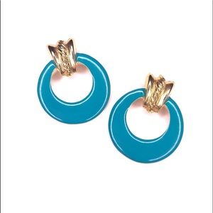 Green Gold Large Pierced Earrings